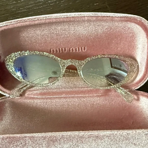 Miu Miu | Accessories | Miu Miu Cat Eye Glitter Sunglasses  display picture 1